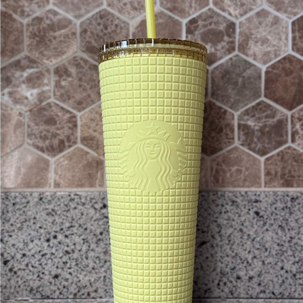 Starbucks Yellow Textured Tumbler